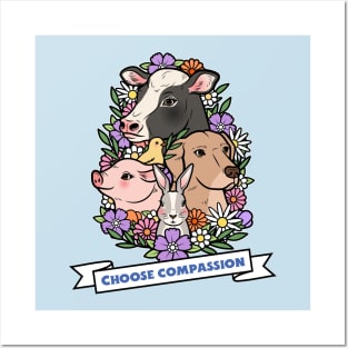 Animal Rights Activist Choose Compassion Posters and Art